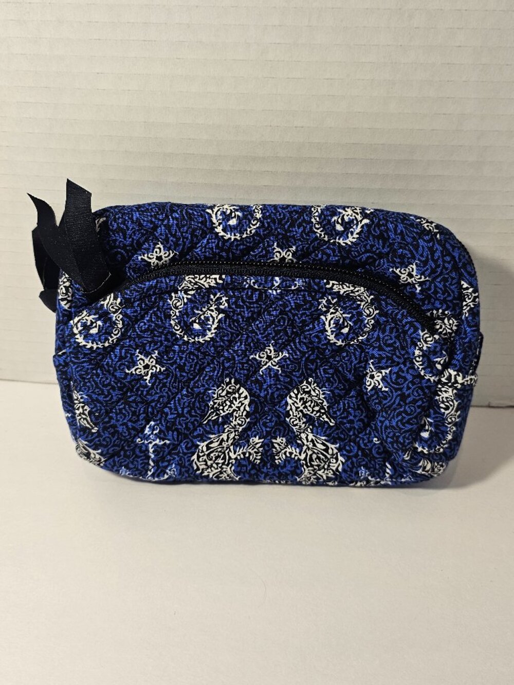 NWT Vera Bradley Iconic Mini Cosmetic Seahorse of Course Bag Clutch Wallet